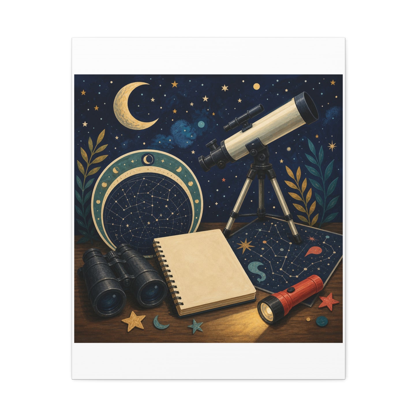 Classic Stargazing Astronomy Hobby Canvas Art