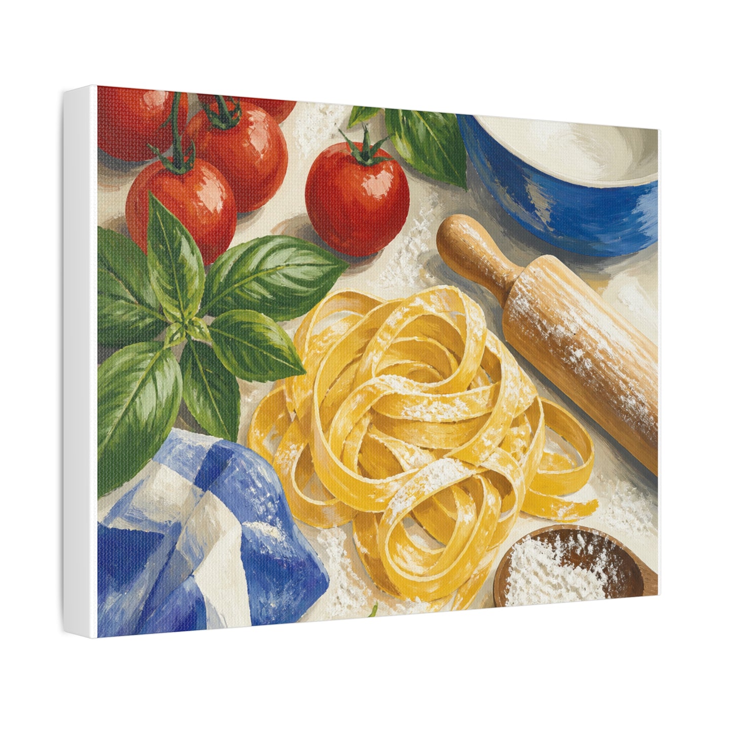 Fresh Pasta Making Kitchen Art Canvas Art