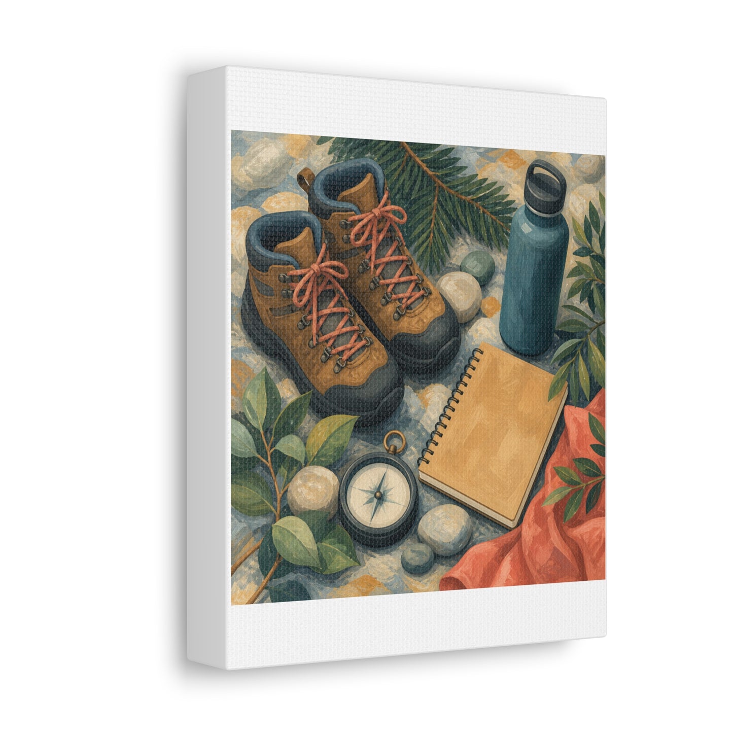 Quiet Hiking Trail Gear Art Canvas Art