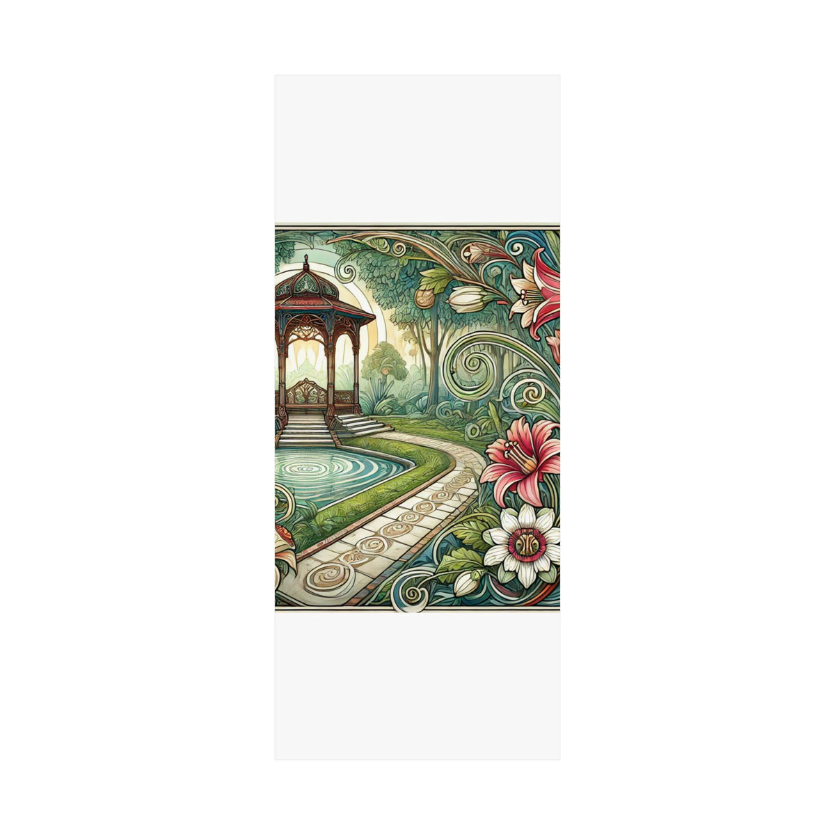Botanical Gazebo Garden Art Nouveau Wall Art Poster