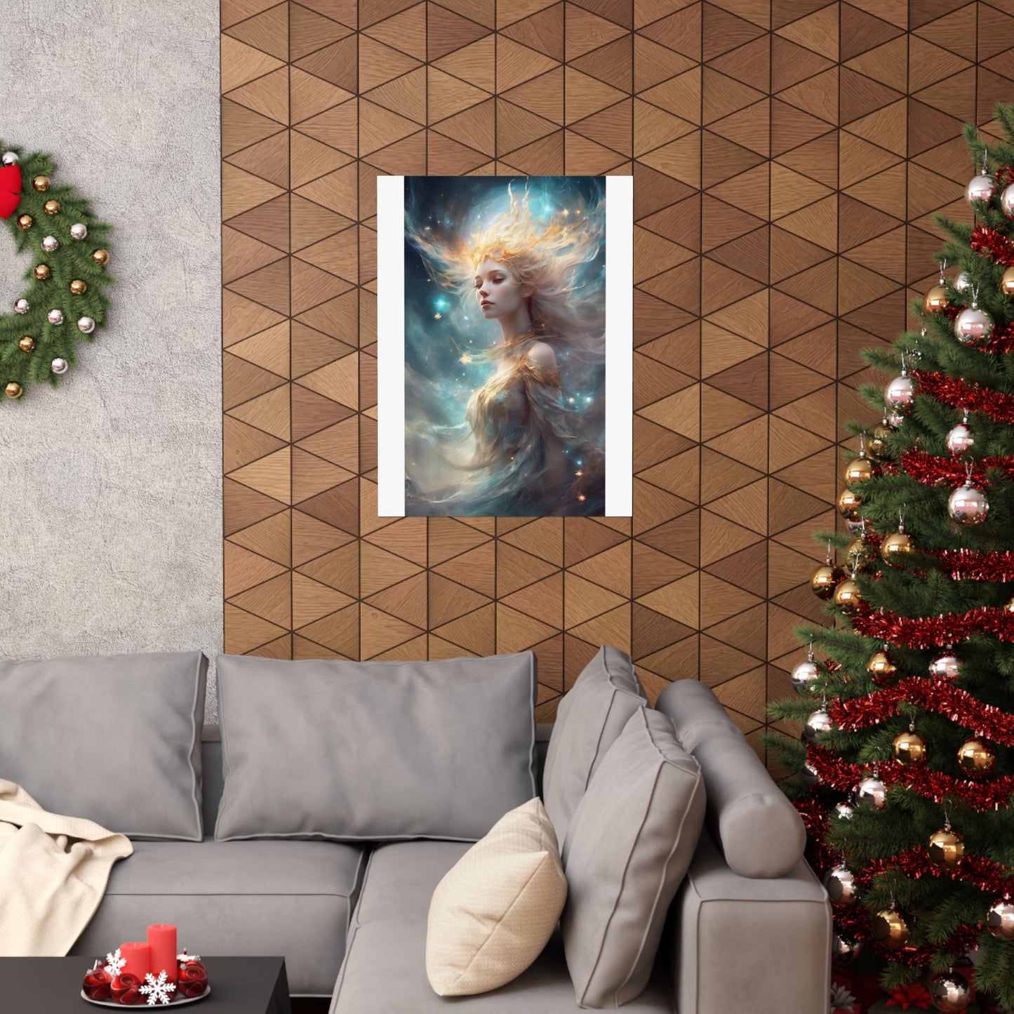 Solar Celestial Spirit Fantasy Portrait Poster