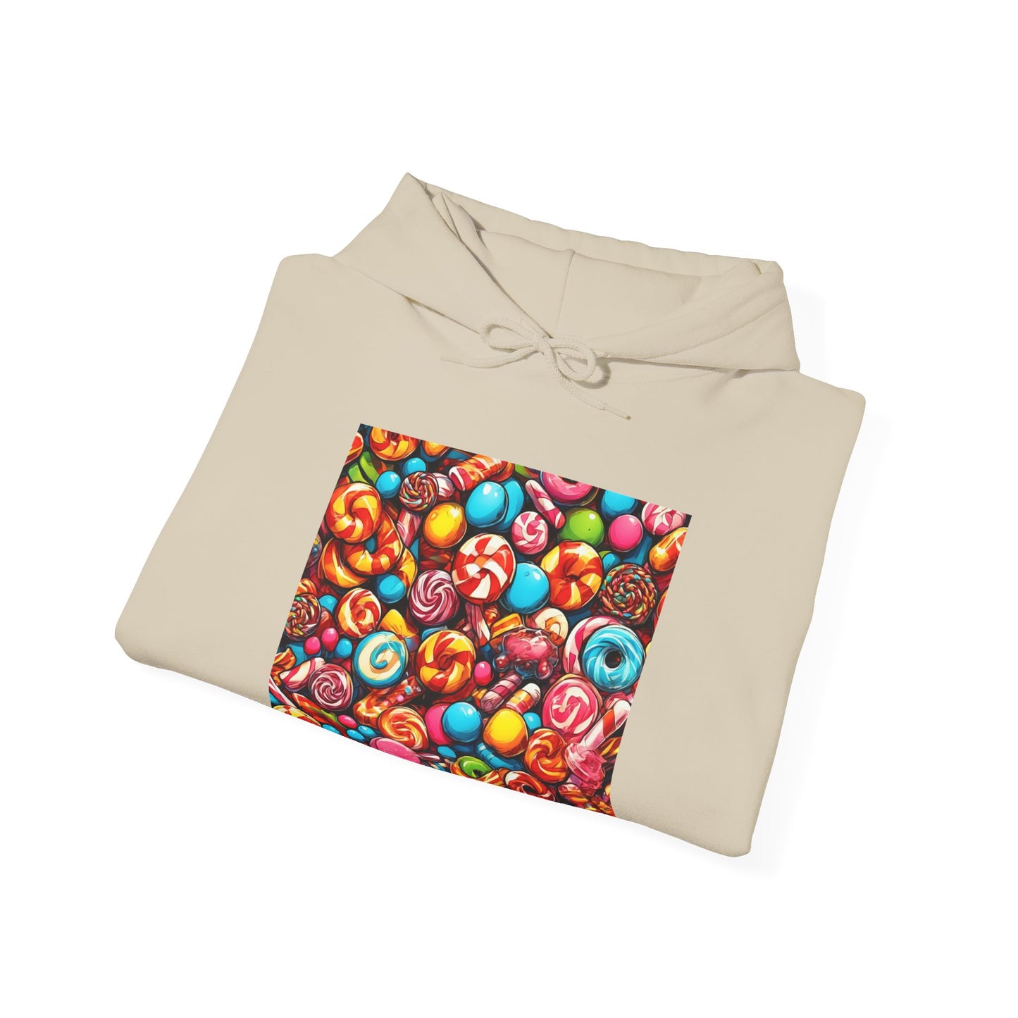 Colorful Candy and Lollipop Pattern Hoodie