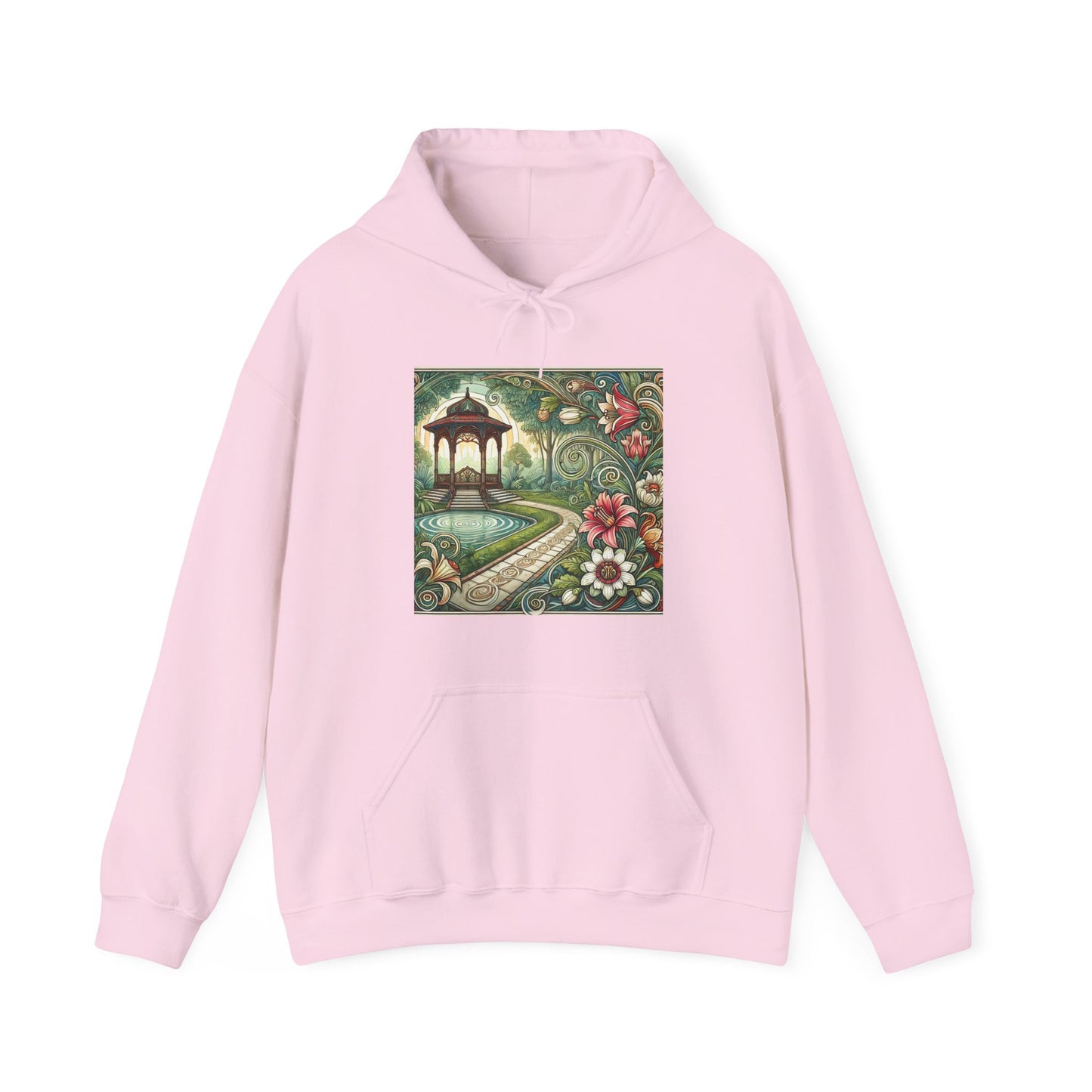 Botanical Gazebo Garden Art Nouveau Hoodie
