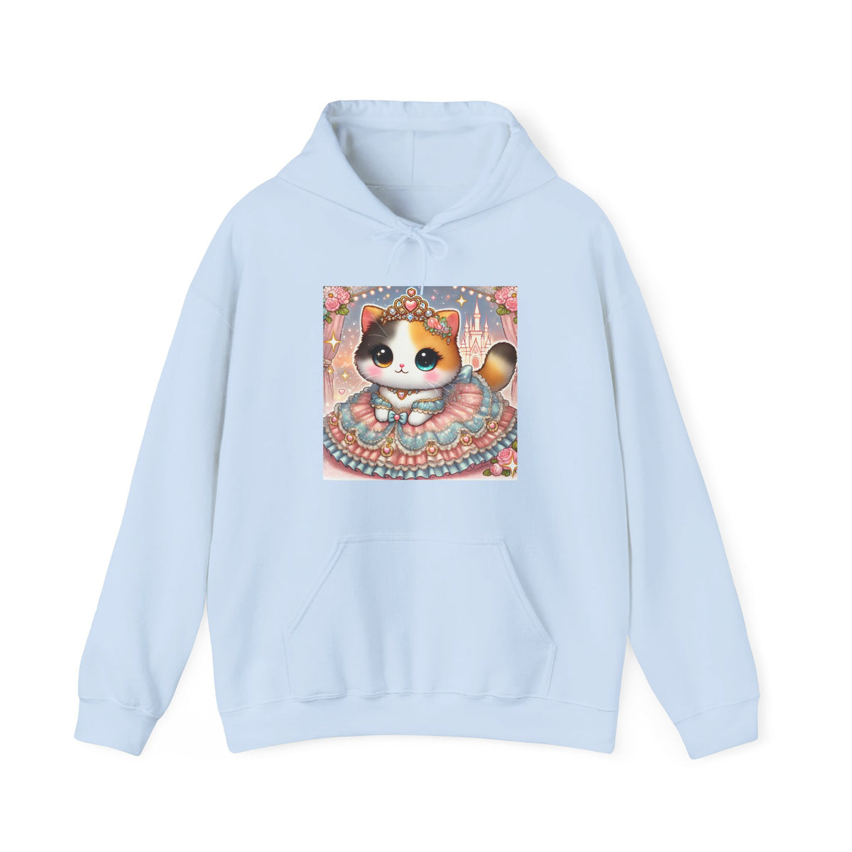Pastel Princess Calico Cat Fantasy Hoodie