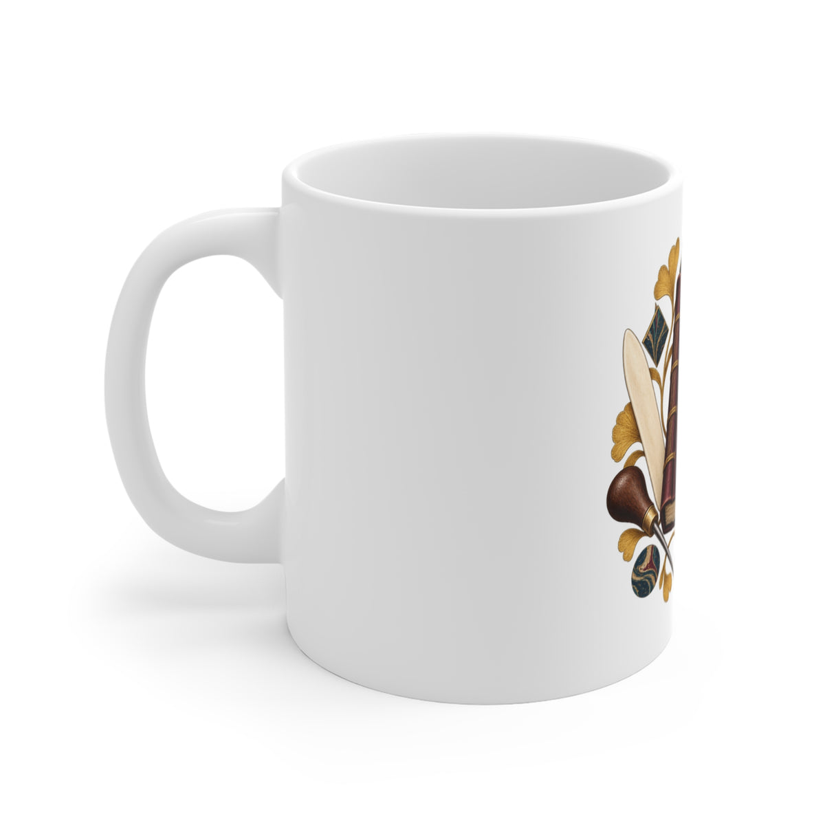 Traditional Marbled Bookbinding Workshop Mug