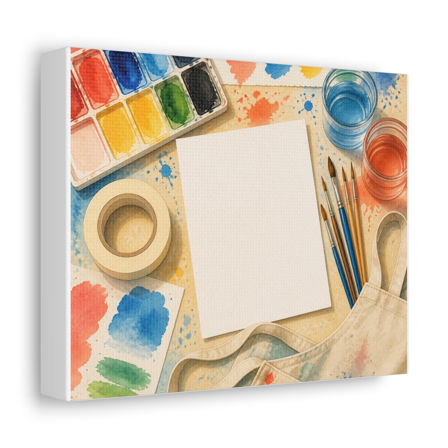 Bright Watercolor Painting Hobby Art Canvas Art