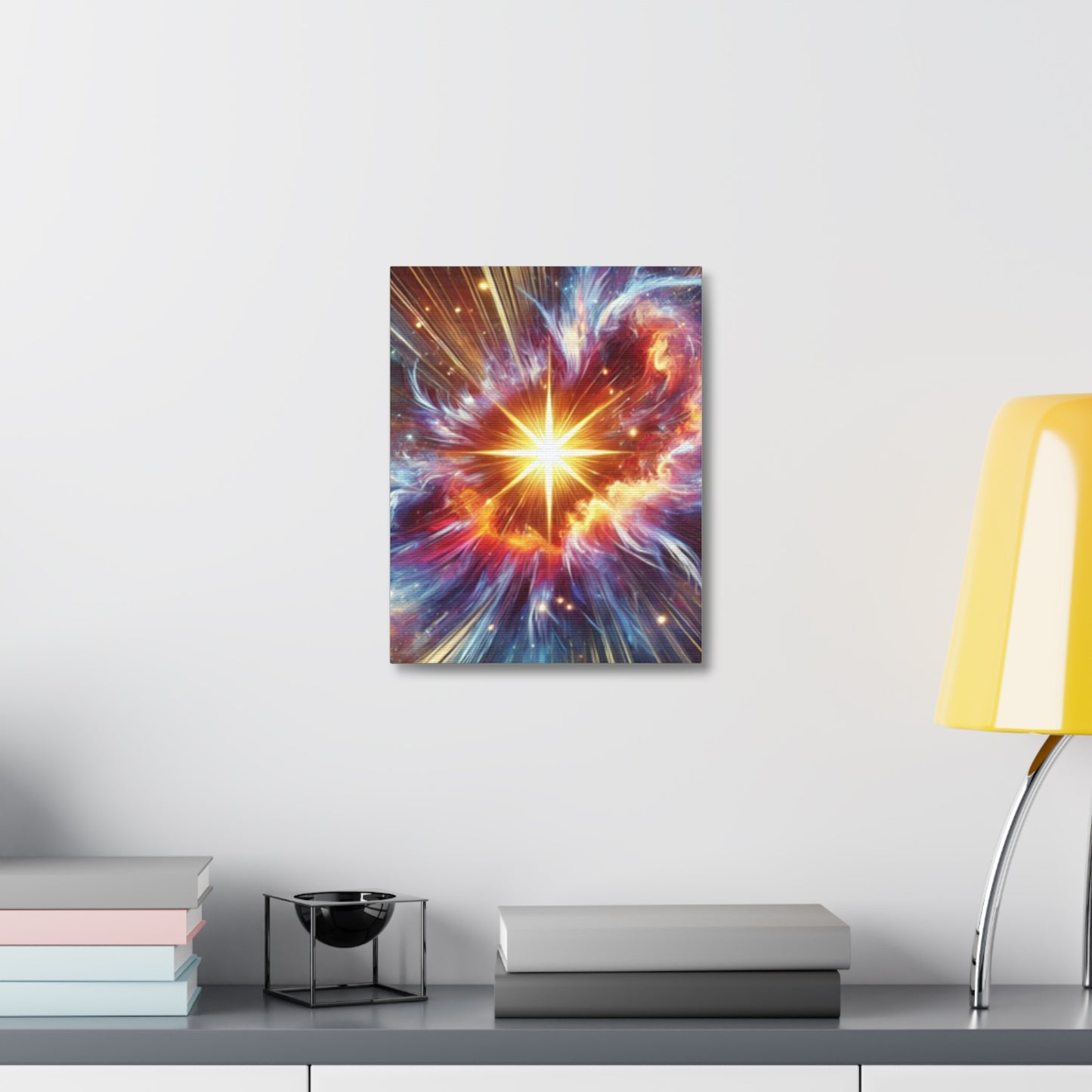 Cosmic Starburst Energy Abstract Space Canvas Wall Art Gift