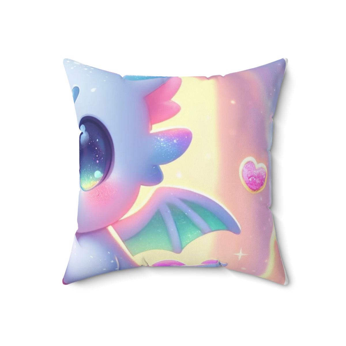 Pastel Treasure Dragon Kawaii Fantasy Decorative Pillow