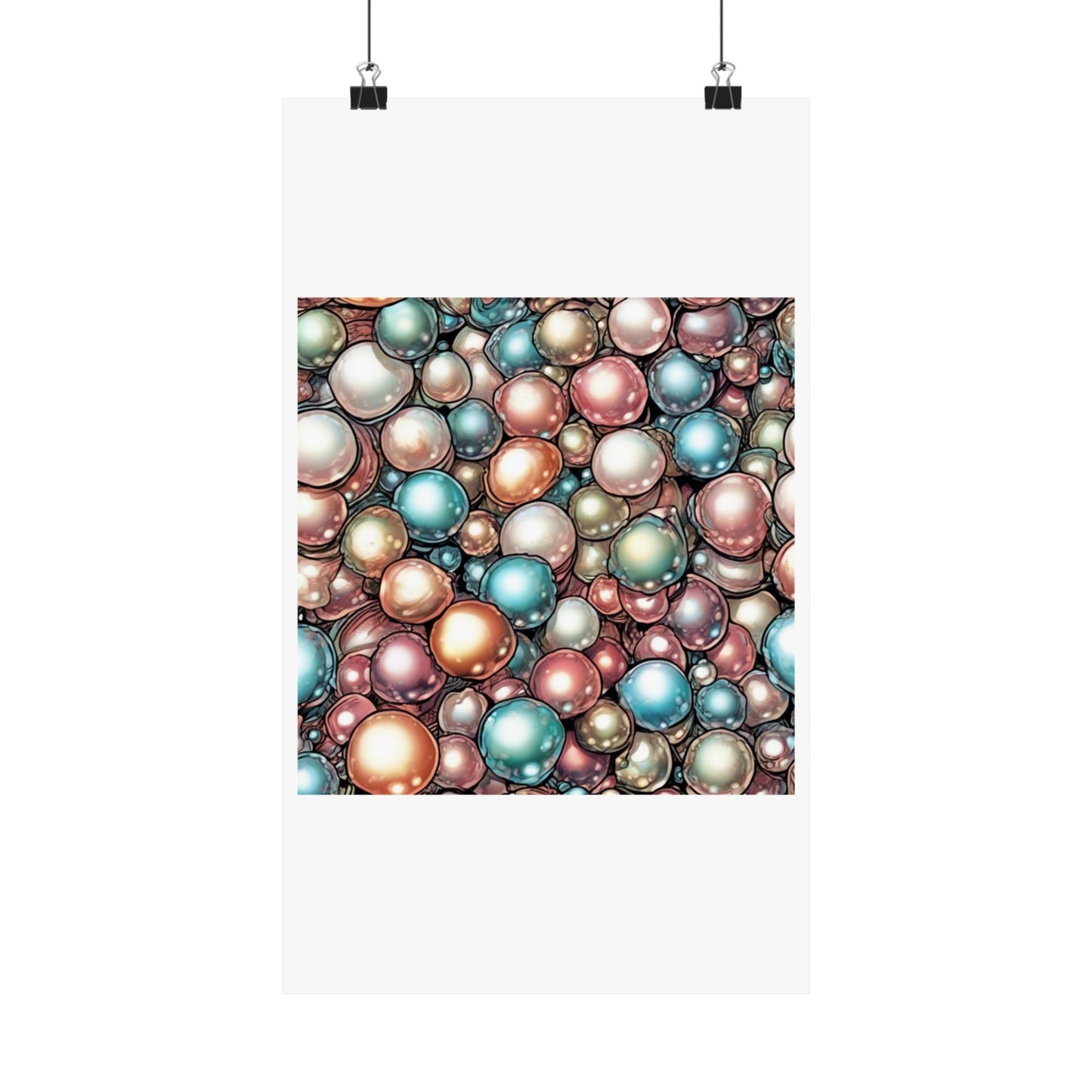 Rainbow Pearl Marble Abstract Gift Art Poster
