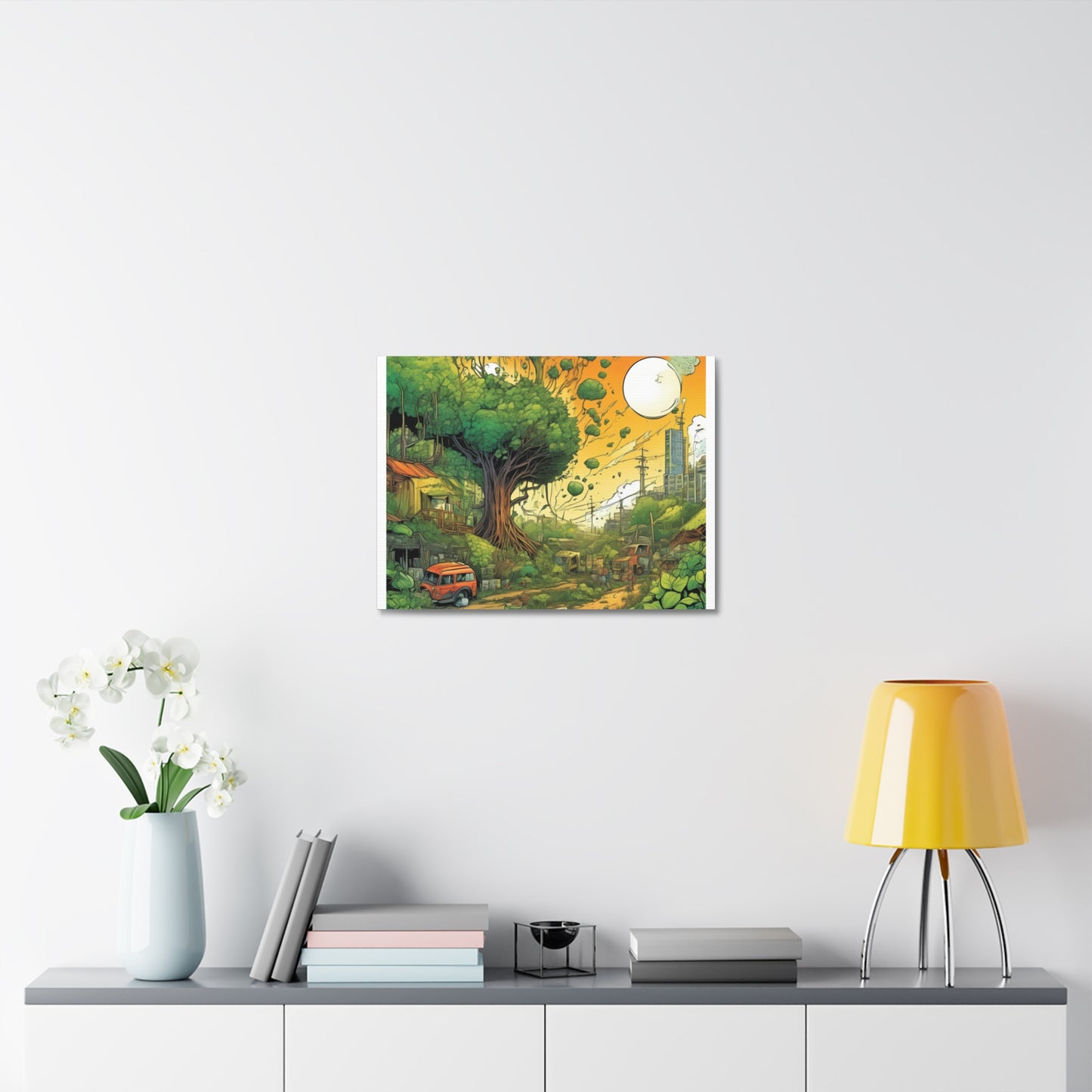 Cottage Road Landscape Nature Gift Art Canvas