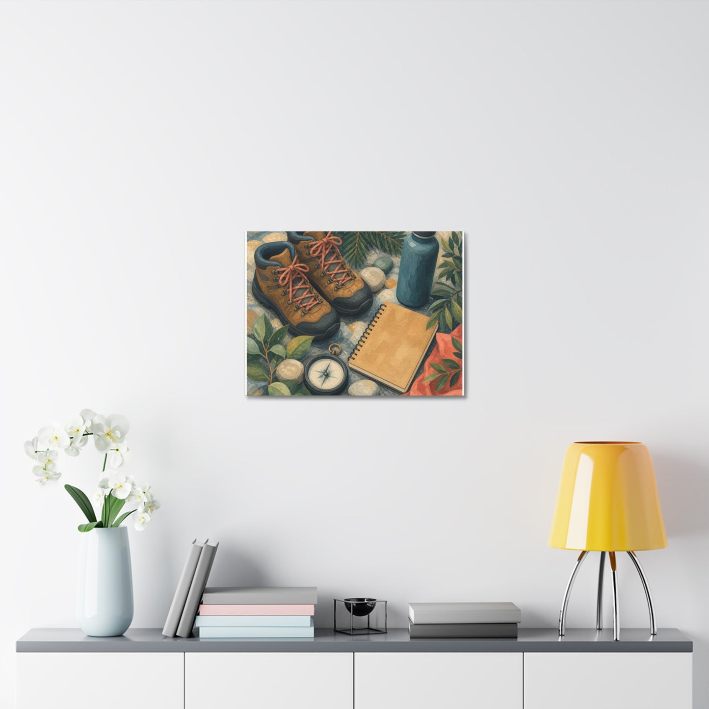 Quiet Hiking Trail Gear Art Canvas Art