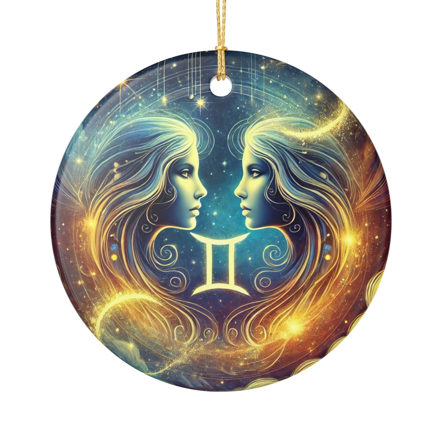 Gemini Zodiac Sign Christmas Ornament - Festive Astrology Decor with Gemini Symbol & Constellation - Perfect Holiday Gift!