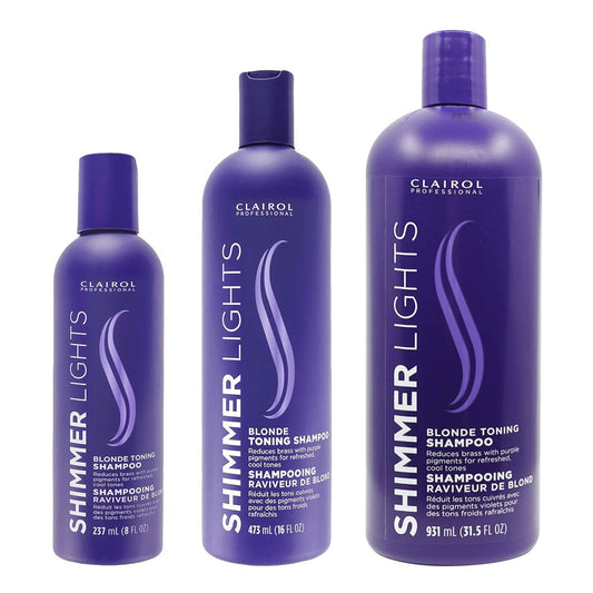 Clairol Professional Shimmer Lights Blonde Toning Shampoo, 8 Oz