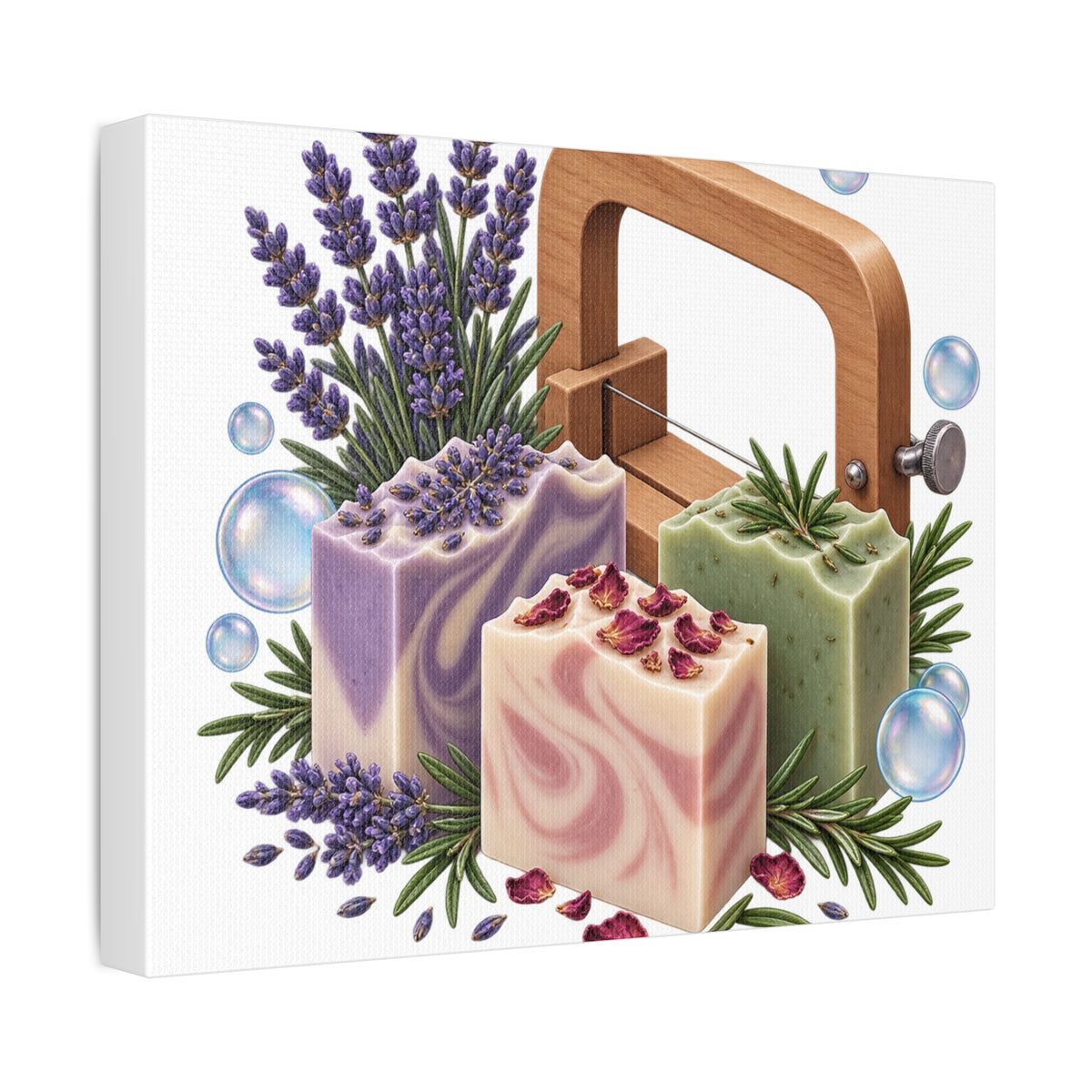 Botanical Soap Making Lavender and Herbs Canvas