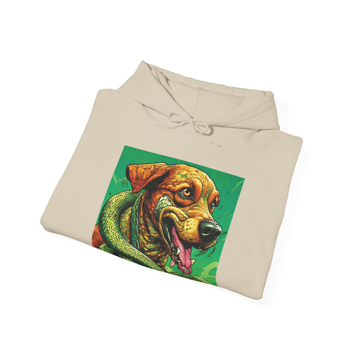 Serpent Guardian Dog Bold Fantasy Creature Art Hoodie