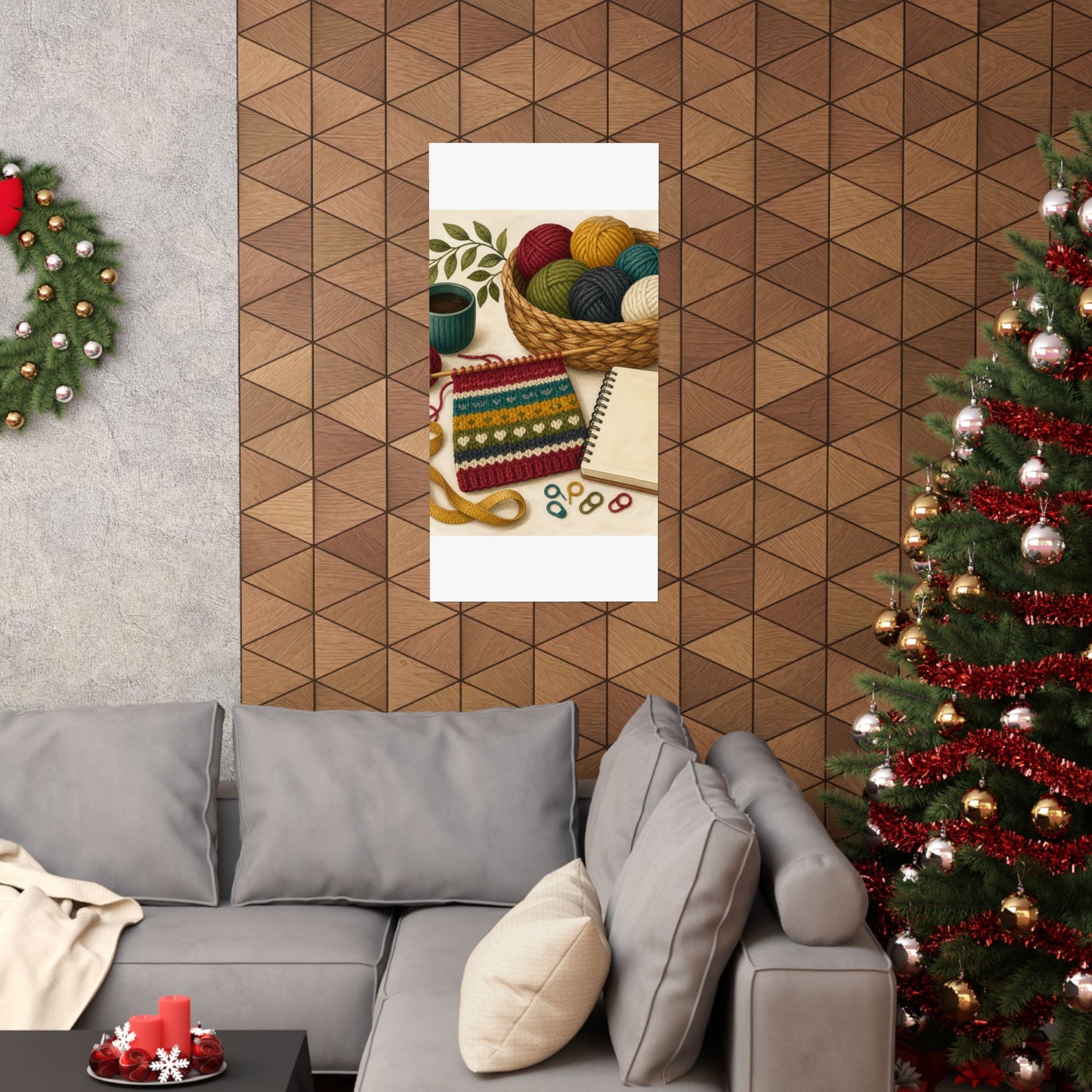 Cozy Knitting and Yarn Hobby Art Poster