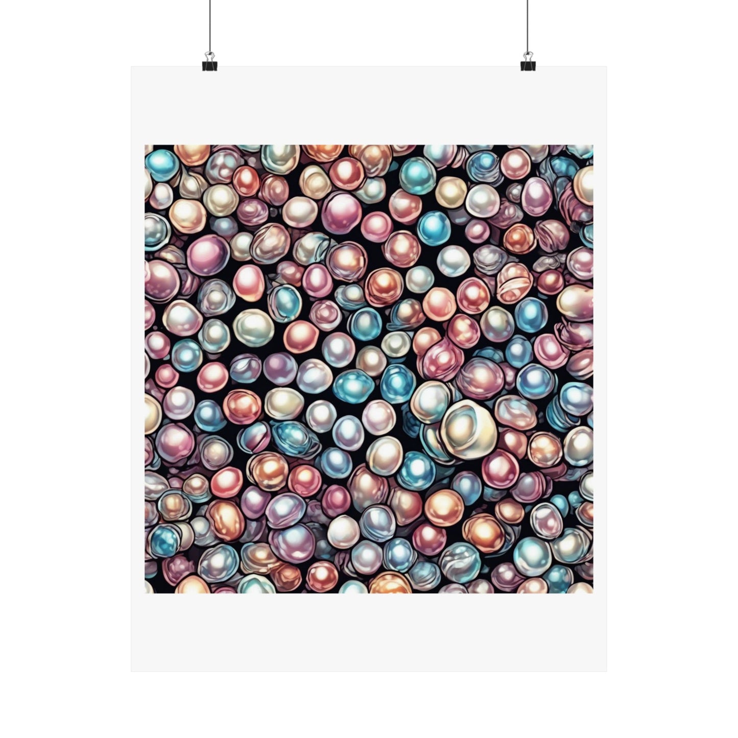 Pearl Bubble Pattern Abstract Gift Art Poster