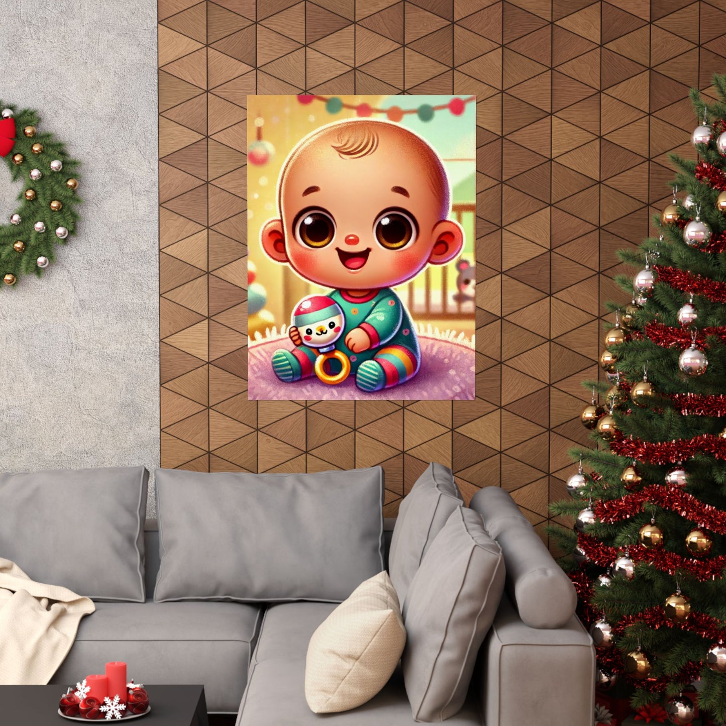 Cheerful Baby Nursery Playroom Art Poster