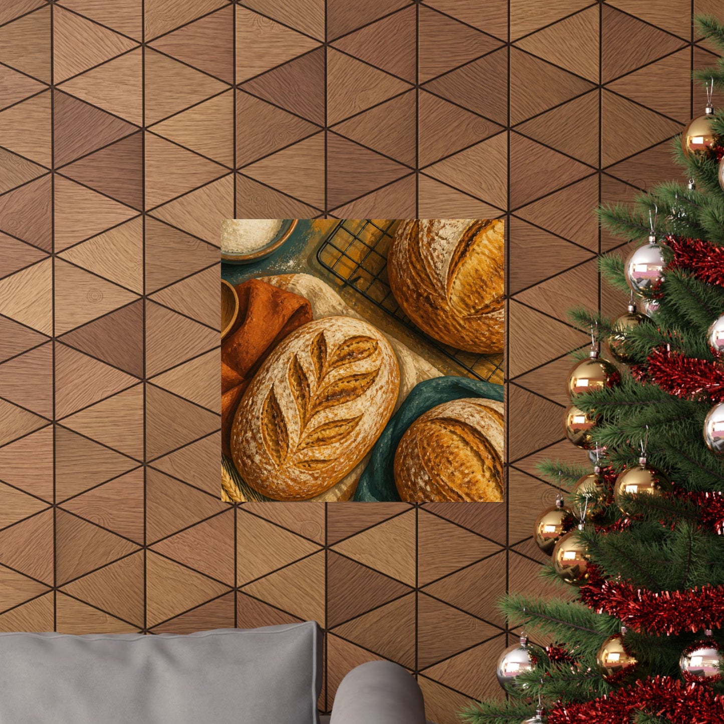 Artisan Bread Baking Still Life Poster
