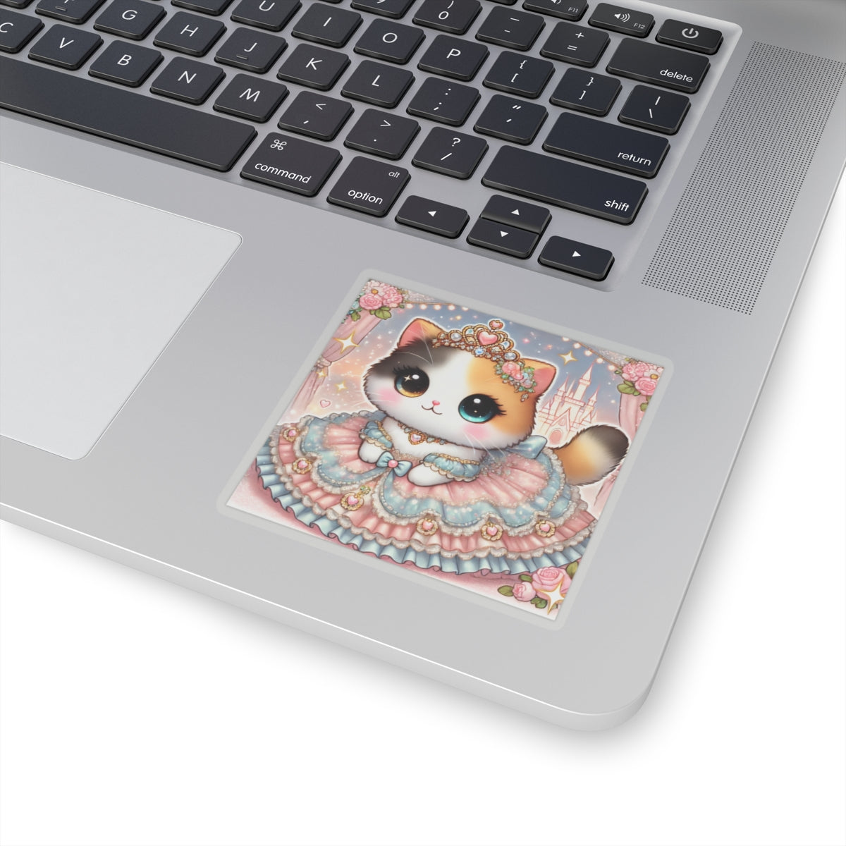 Pastel Princess Calico Cat Fantasy Sticker