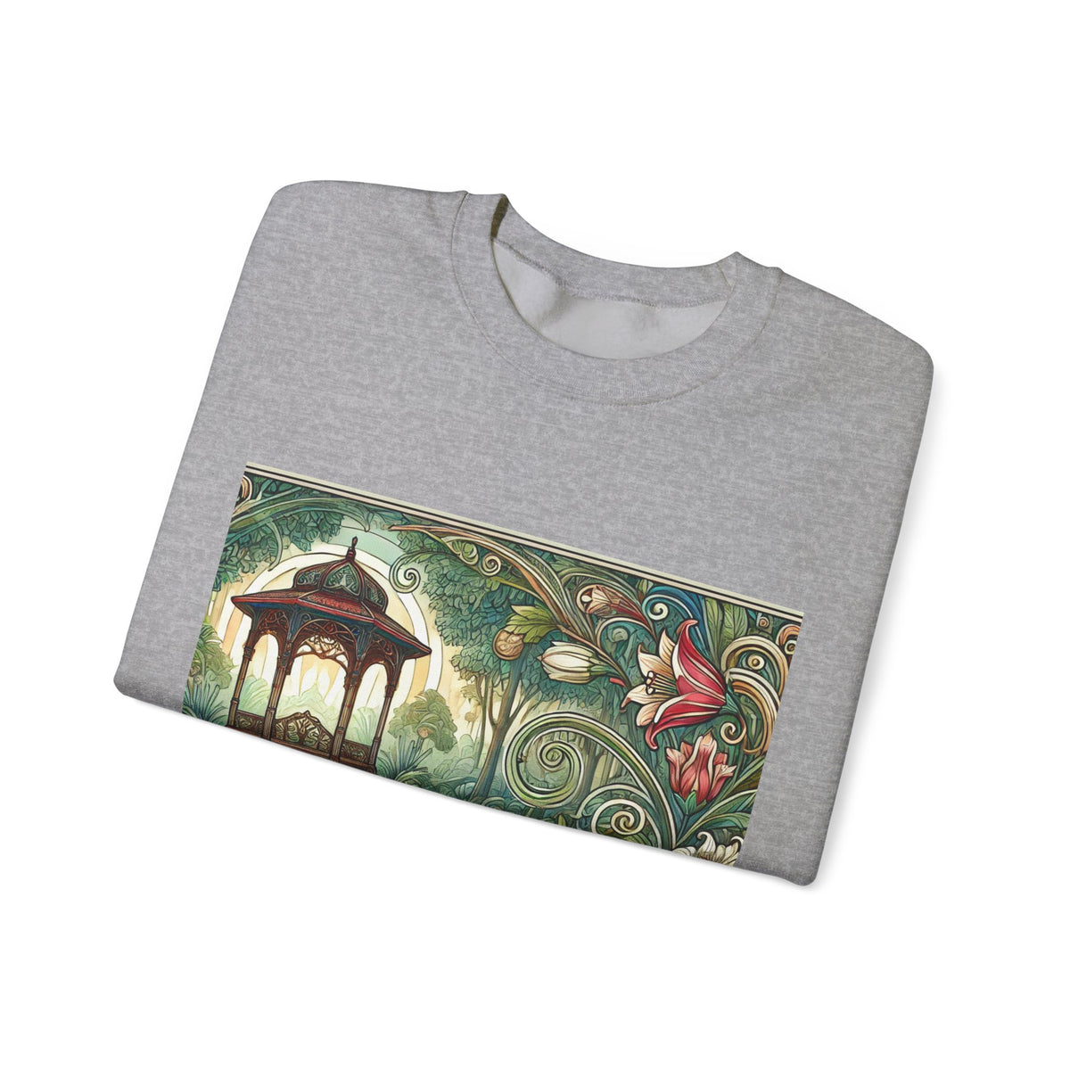 Botanical Gazebo Garden Art Nouveau Sweatshirt