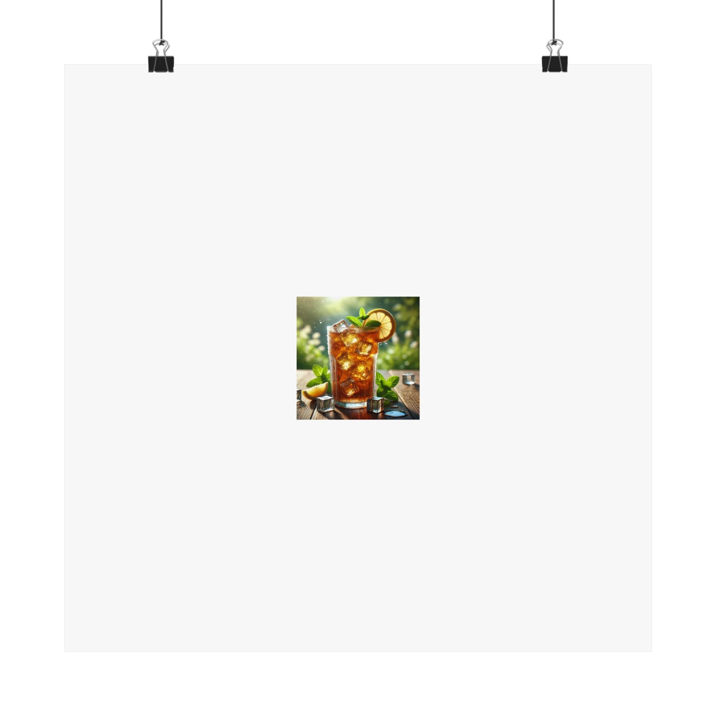 Sunlit Iced Tea Lemon Mint Kitchen Summer Drink Poster