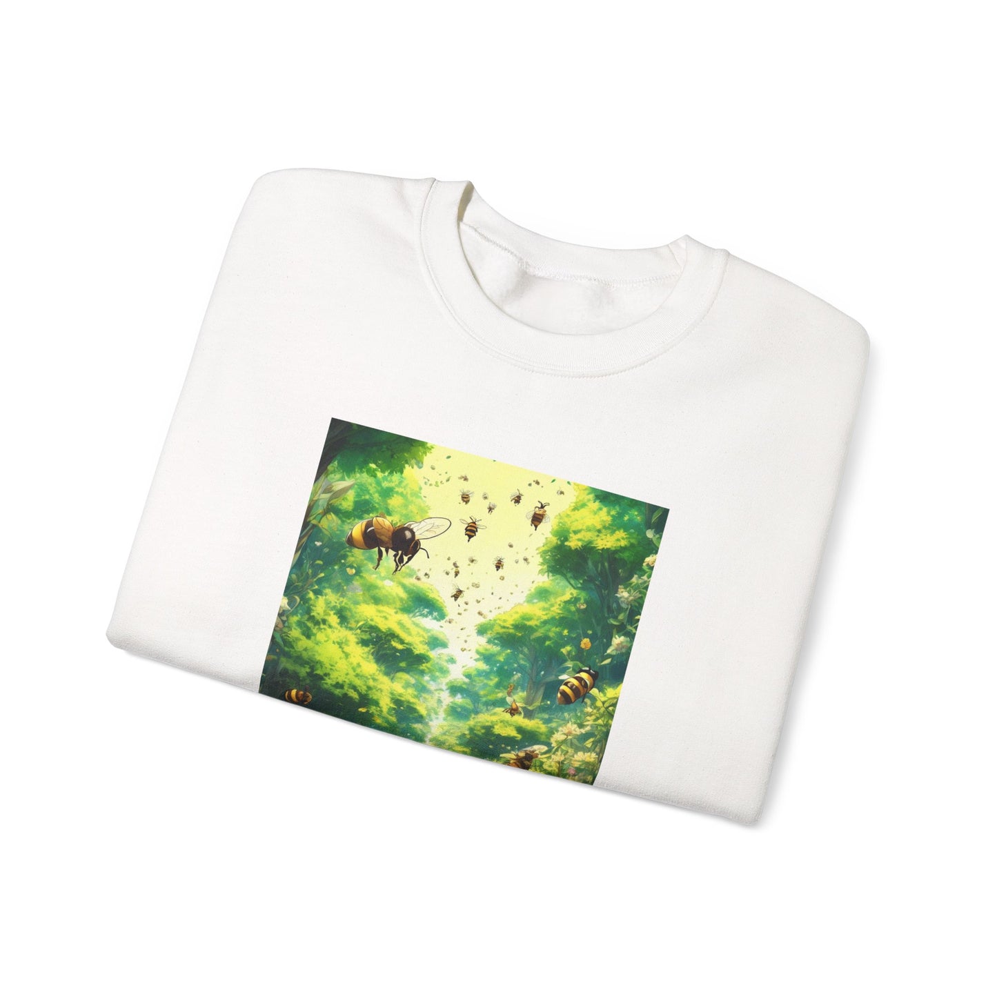 Bee Garden Explorer Anime Nature Art Sweatshirt