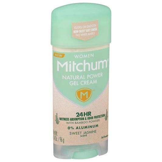 Mitchum Natural Power Gel Cream For Women, Sweet Jasmine - 3.4 Oz