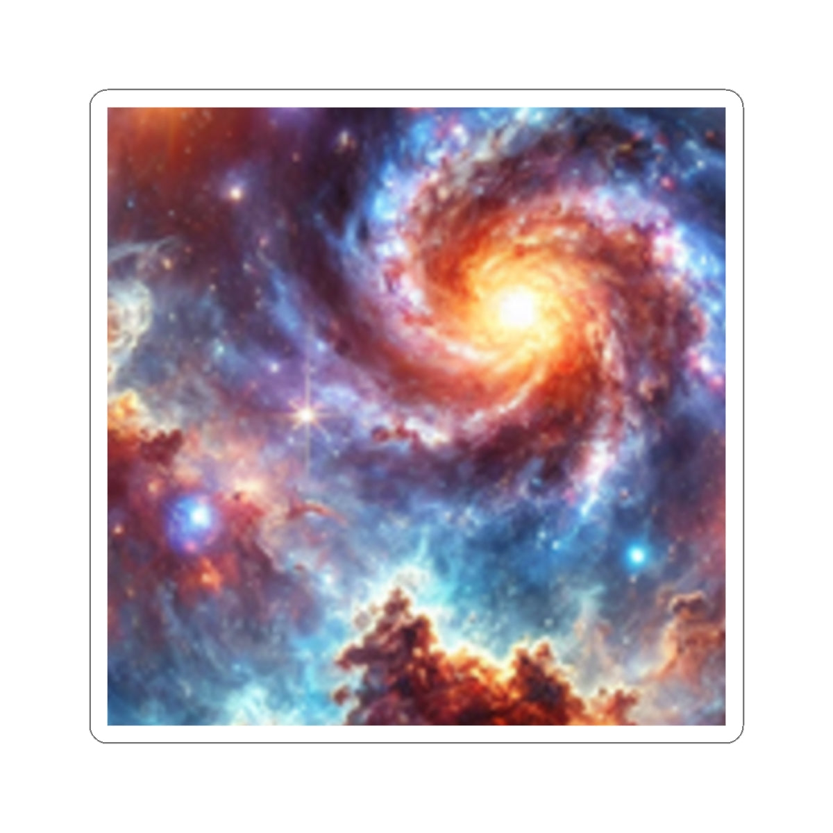 Galaxy Nebula Dreamscape Abstract Space Sticker for Laptop