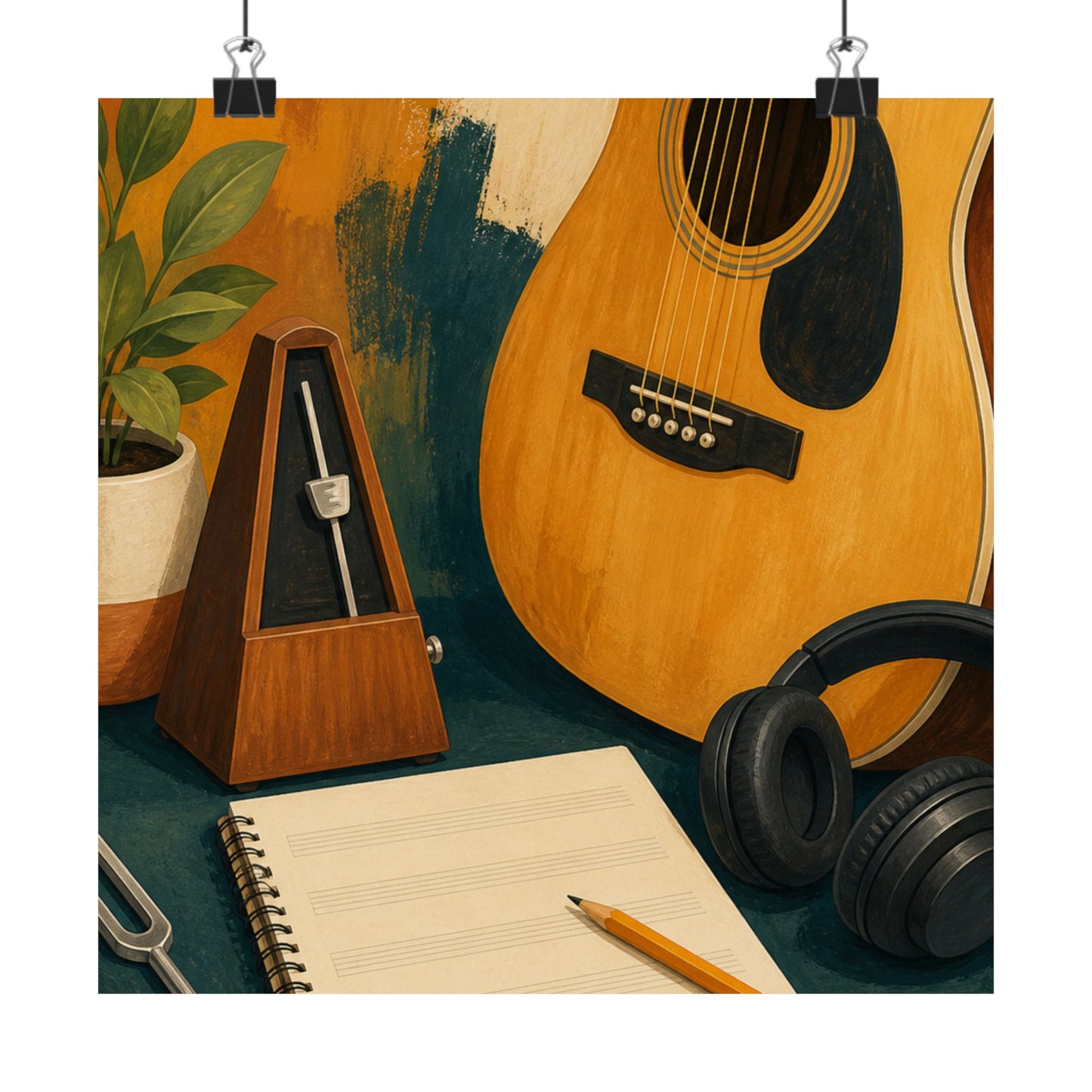 Warm Music Practice Hobby Poster