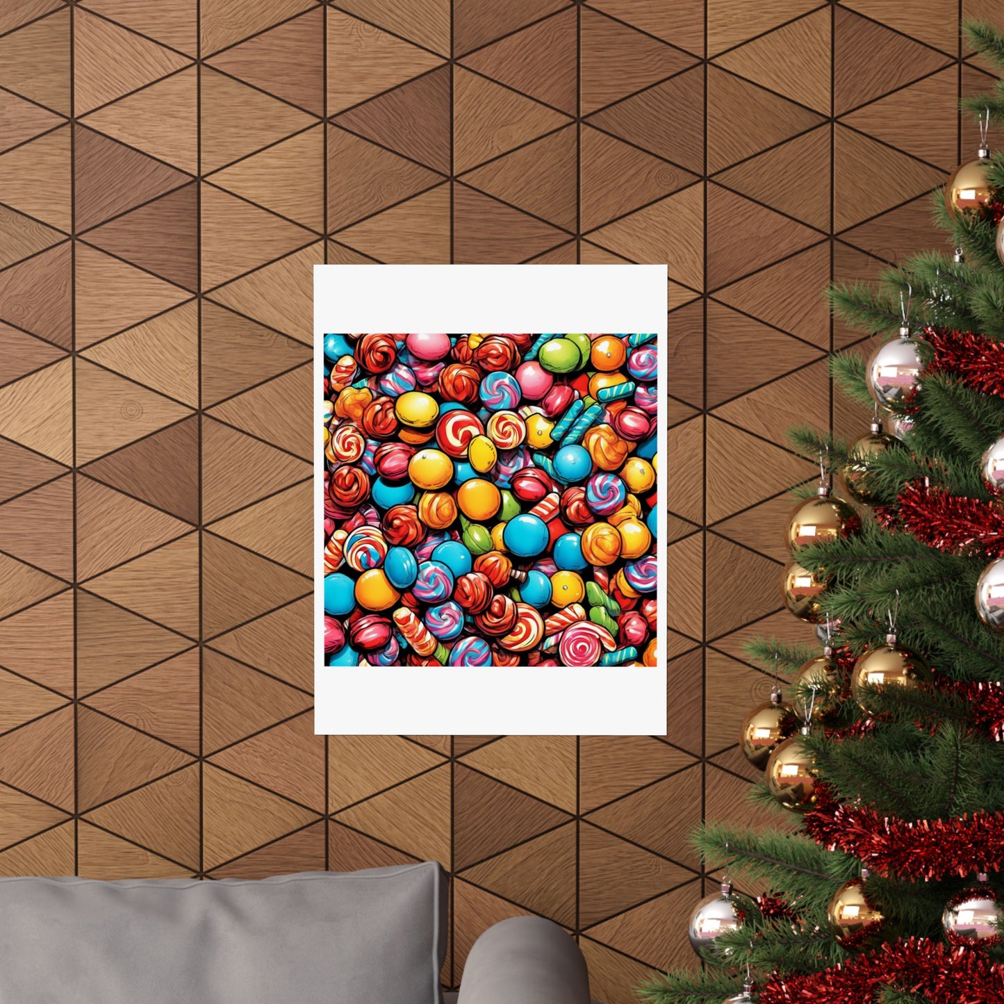 Colorful Candy Pattern Sweets Gift Art Poster