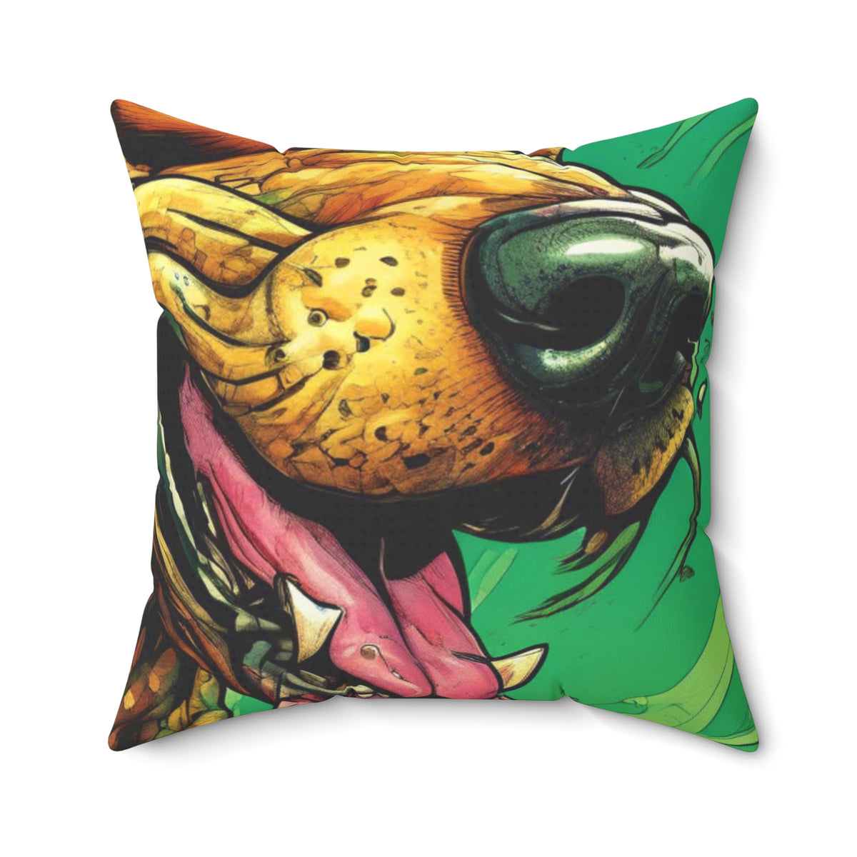 Serpent Guardian Dog Bold Fantasy Decorative Pillow