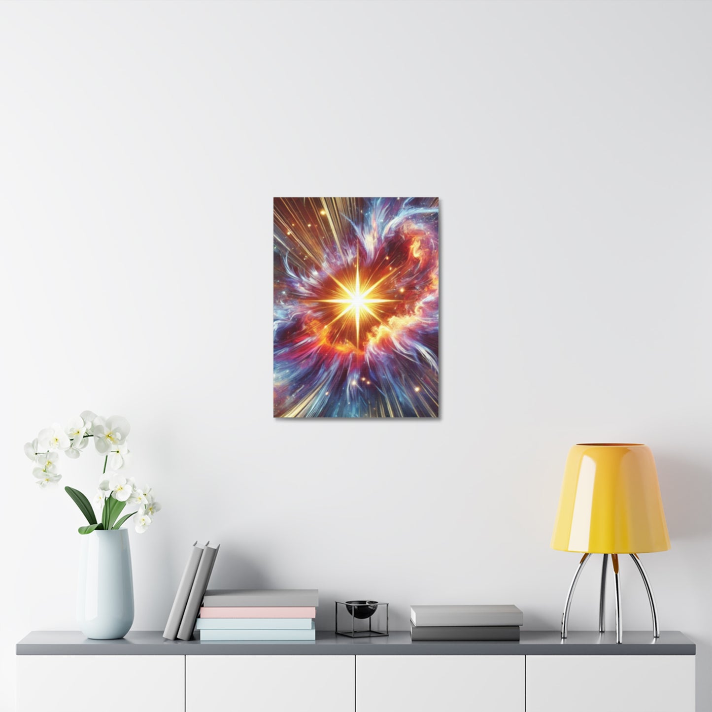 Cosmic Starburst Energy Abstract Space Canvas Wall Art Gift