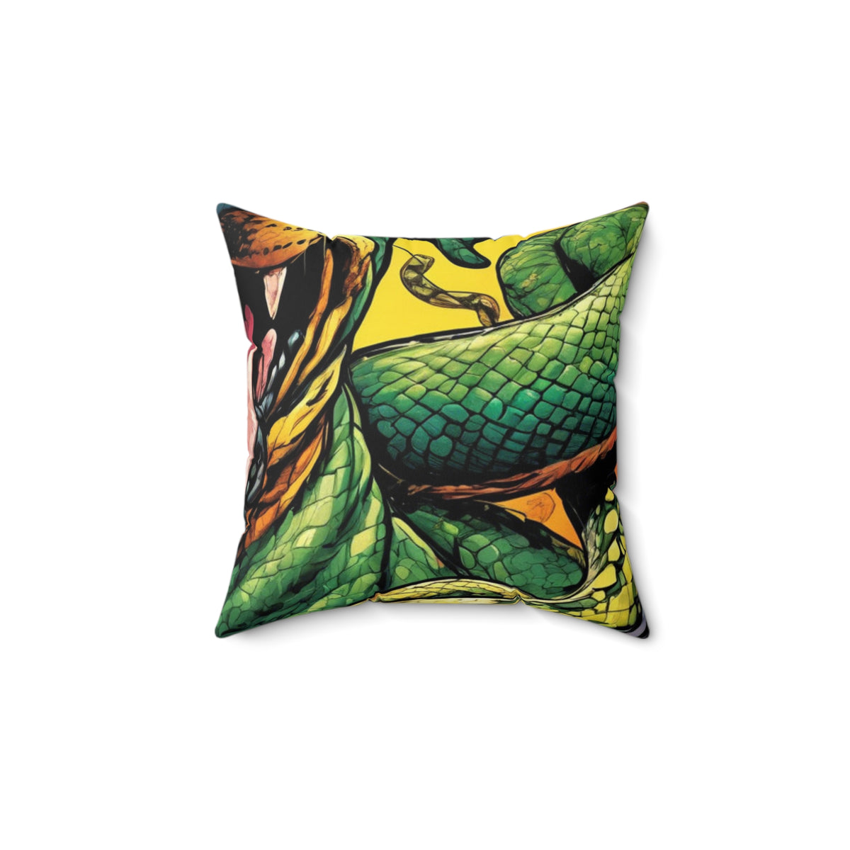Surreal Serpent Hound Dark Fantasy Decorative Pillow