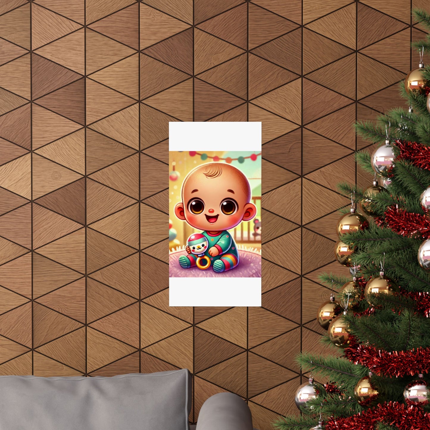 Cheerful Baby Nursery Playroom Art Poster