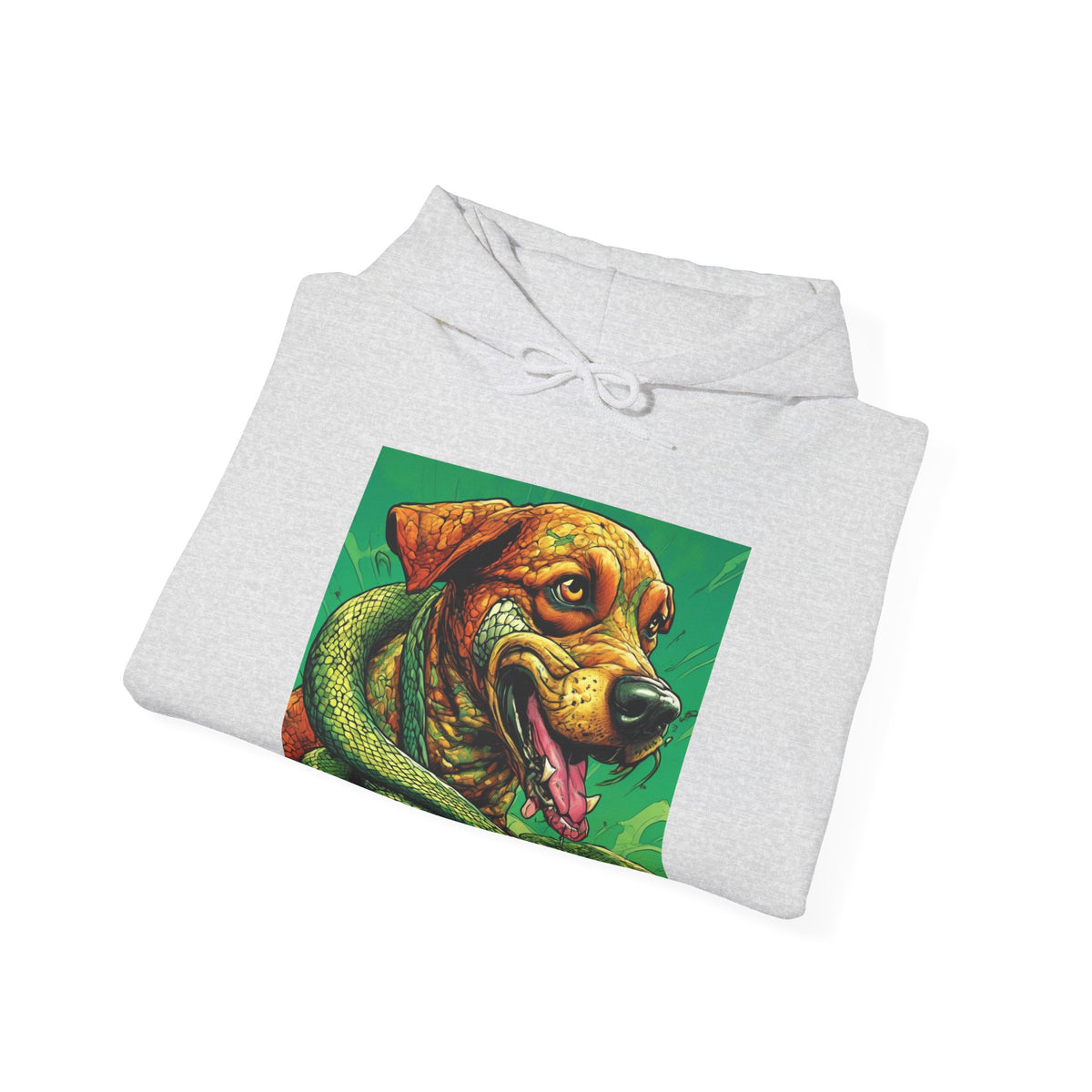 Serpent Guardian Dog Bold Fantasy Creature Art Hoodie