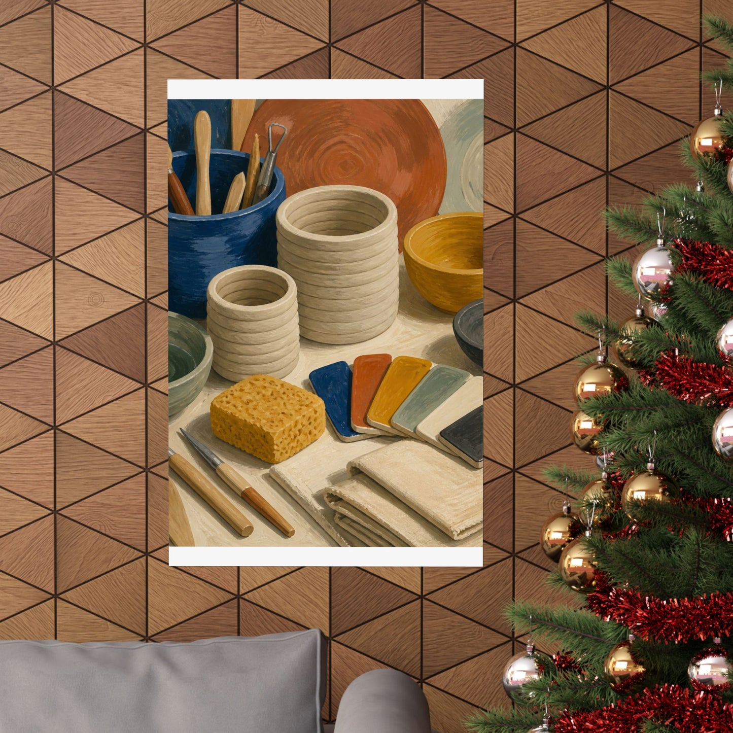 Handbuilt Ceramics Studio Art Poster
