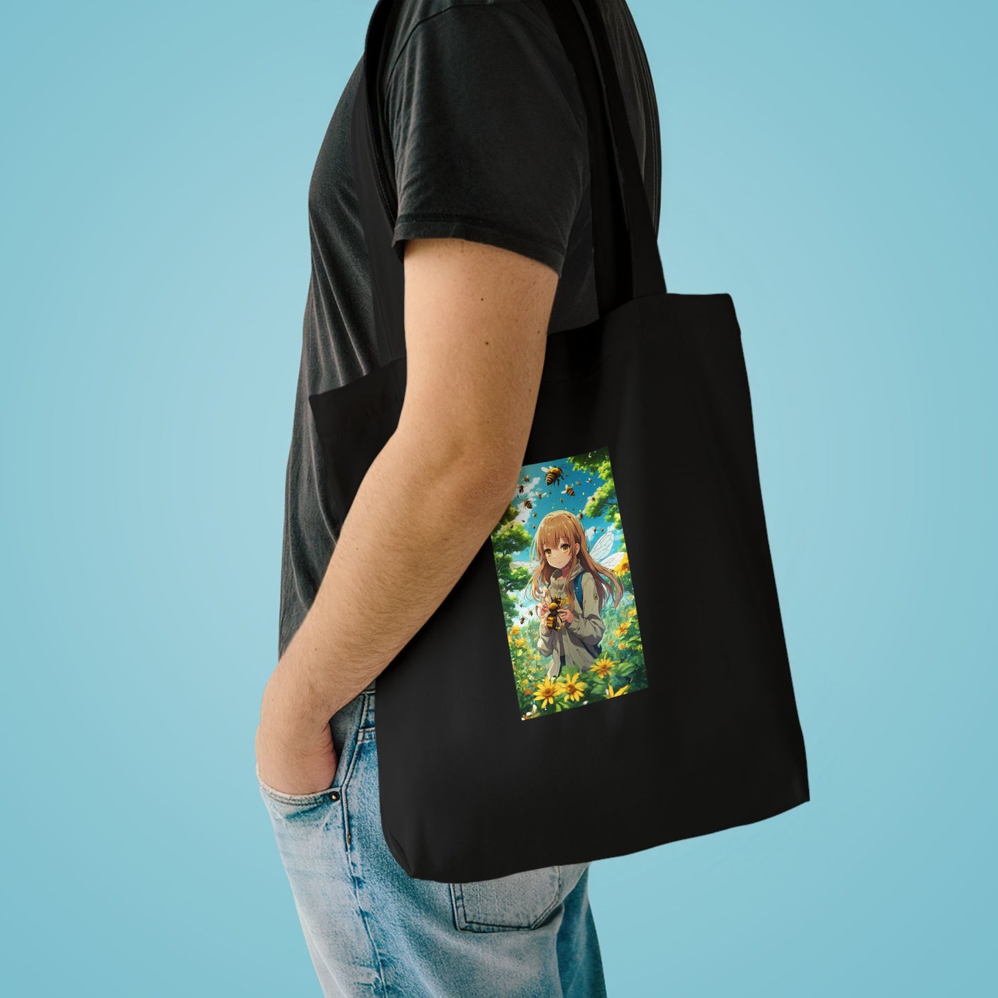 Bee Fairy Garden Anime Nature Art Tote Bag