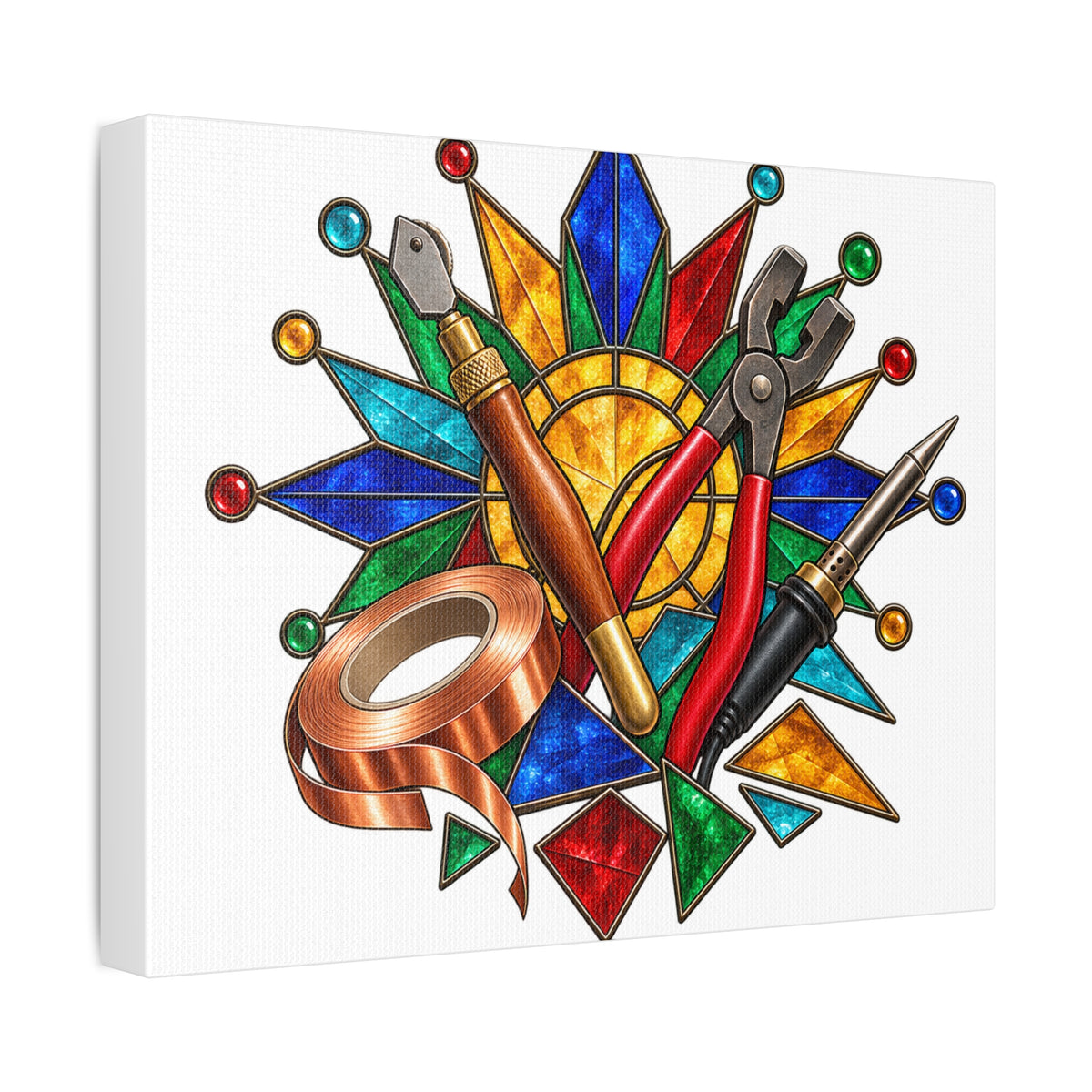 Stained Glass Workshop Tools Canvas