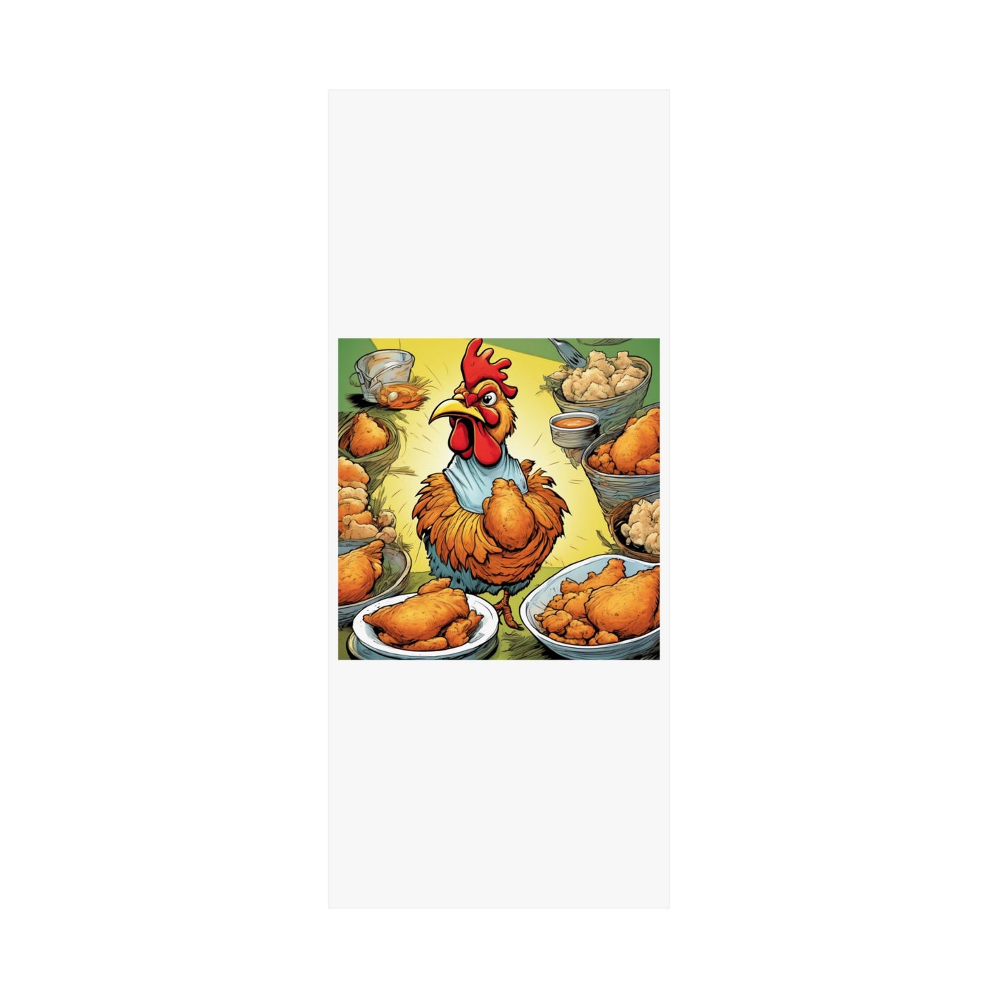 Funny Chicken Fried Food Comfort Food Art Poster