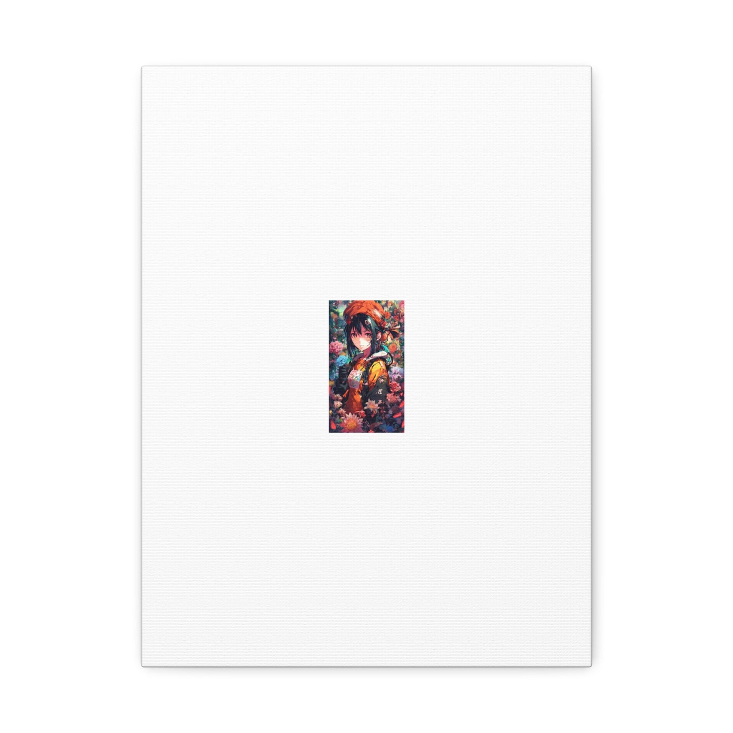 Anime Floral Forest Heroine Portrait Flower Canvas Wall Art
