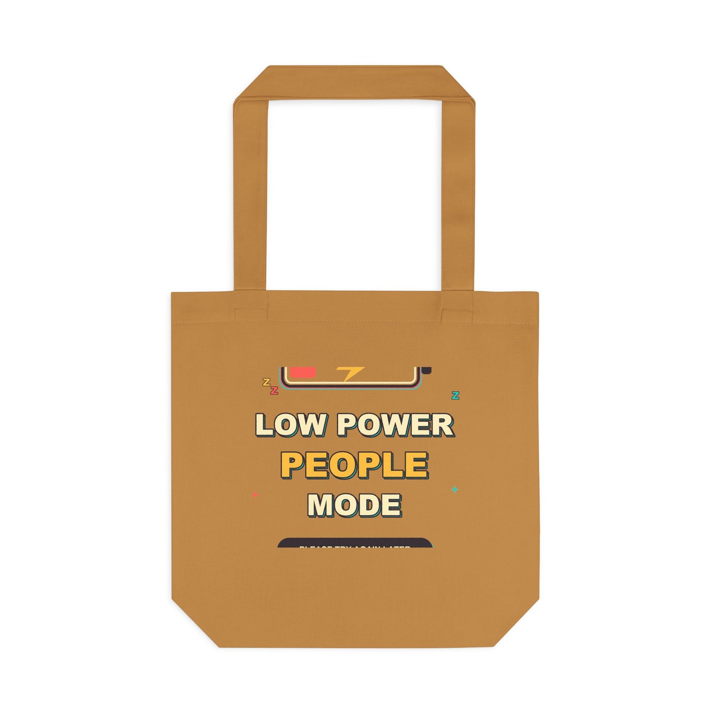 Low Power People Mode Funny Introvert Social Battery Tote Bag