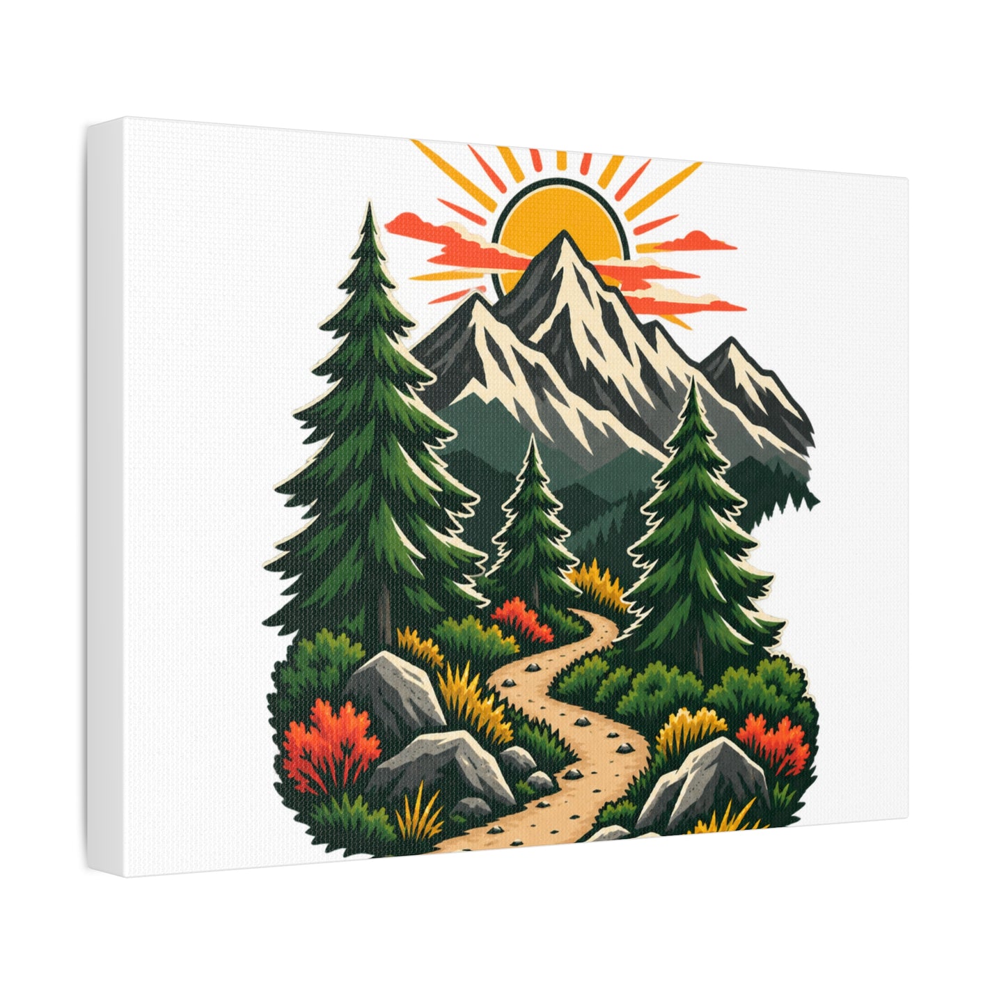 Sunrise Mountain Trail Outdoor Adventure Canvas Art