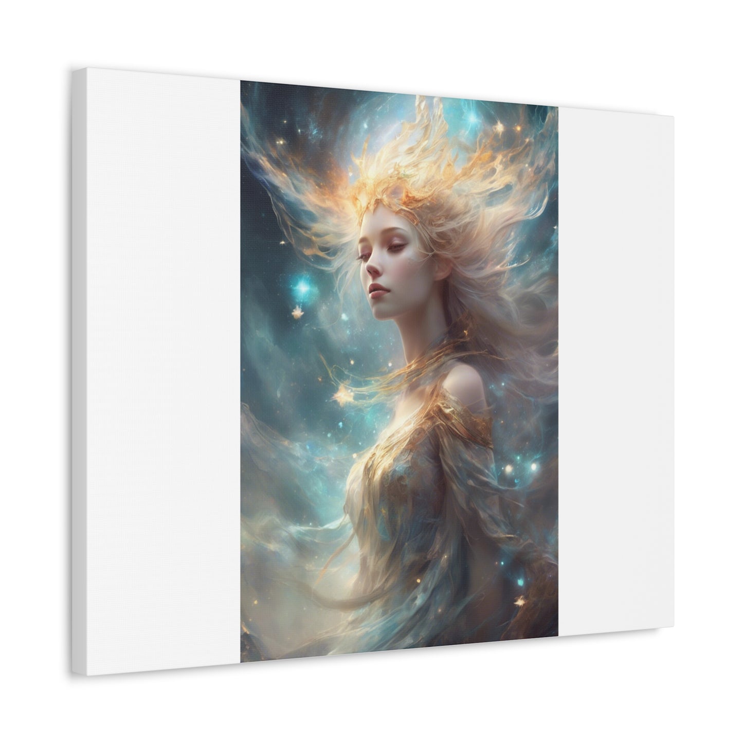 Solar Celestial Spirit Fantasy Portrait Canvas