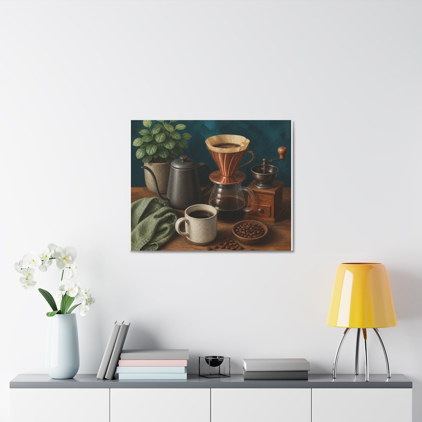 Warm Home Coffee Brewing Art Canvas Art