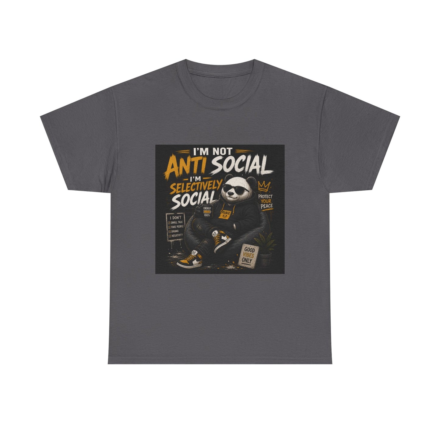 I’m Not Anti Social I’m Selectively Social sloth design Tee | funny introvert shirt