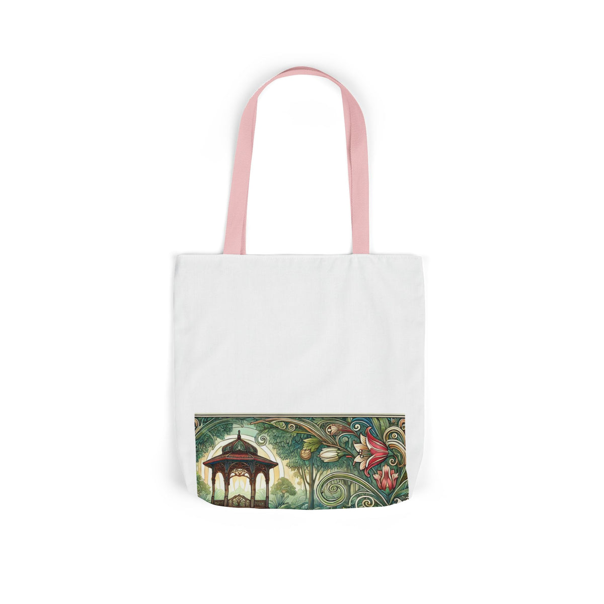 Botanical Gazebo Garden Art Nouveau Canvas Tote Bag
