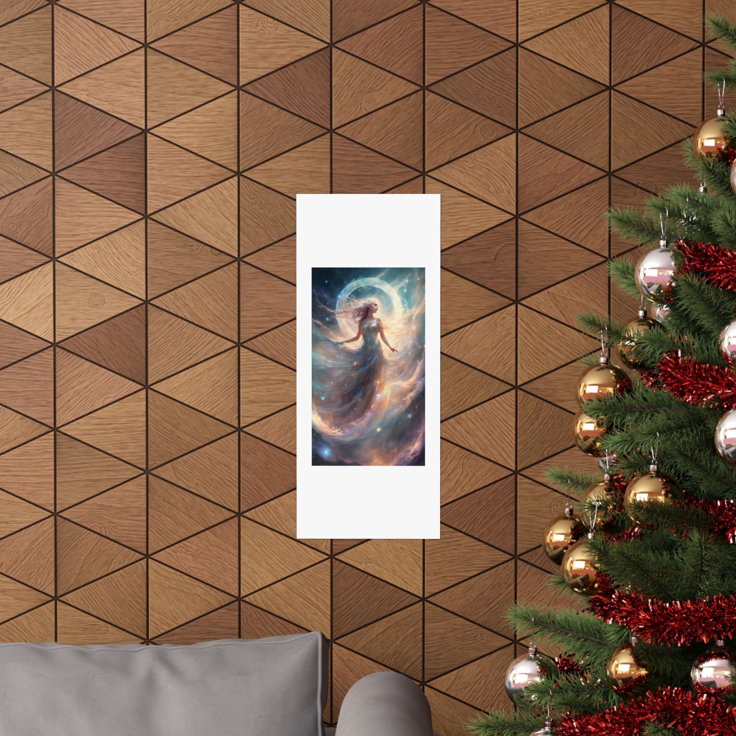 Moonlit Celestial Dancer Fantasy Portrait Poster