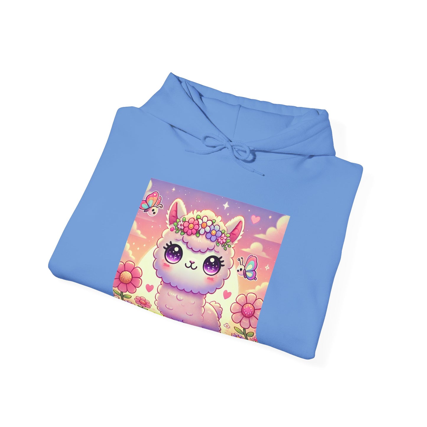 Pastel Floral Alpaca Garden Kawaii Hoodie