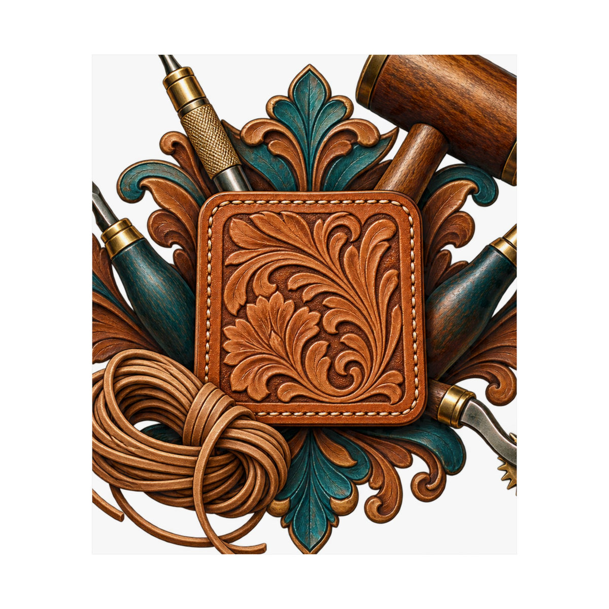 Traditional Leather Tooling Workshop Poster
